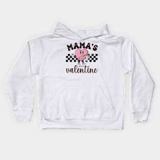 Mama's Valentine Groovy Style Kids Hoodie